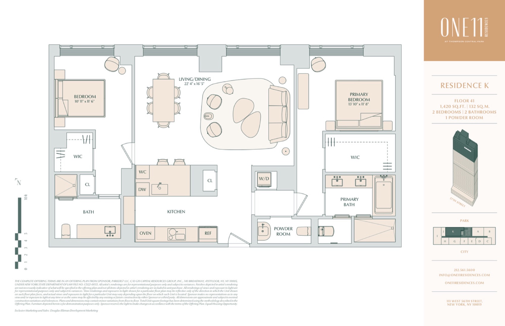 ONE11 Residences Residence 41K floor plan