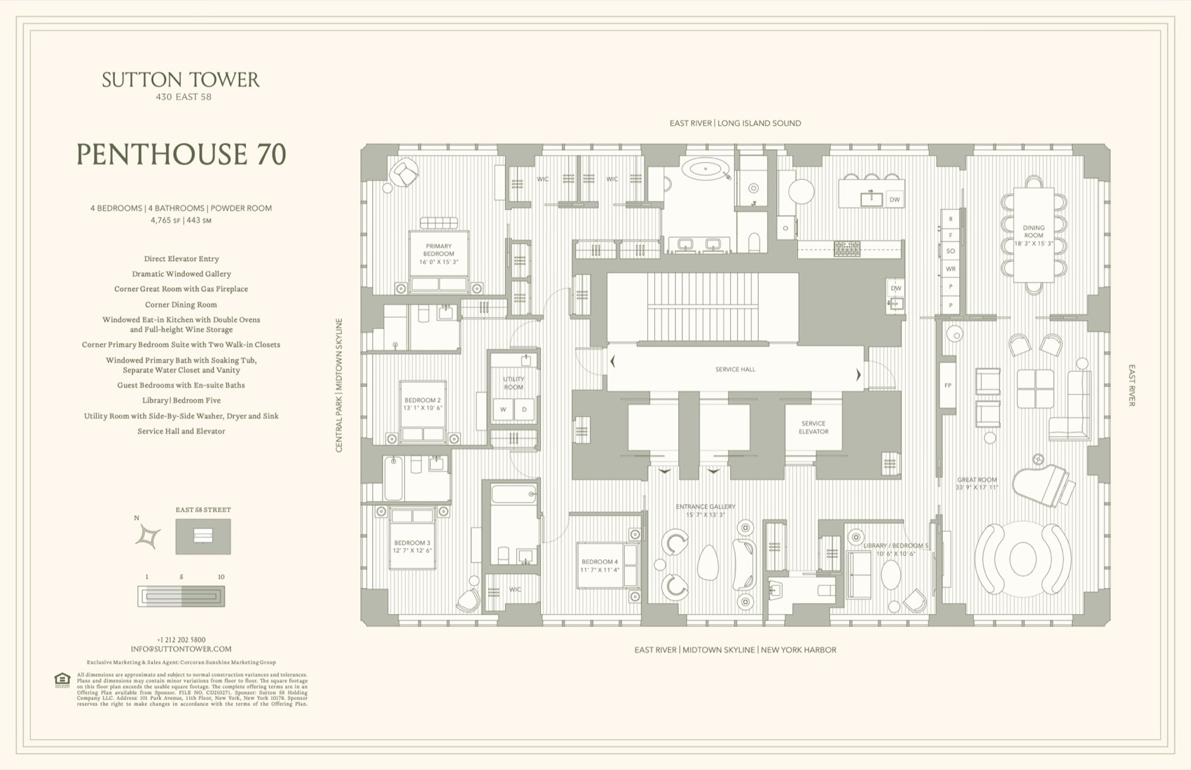 Sutton Tower Penthouse 70 floor plan
