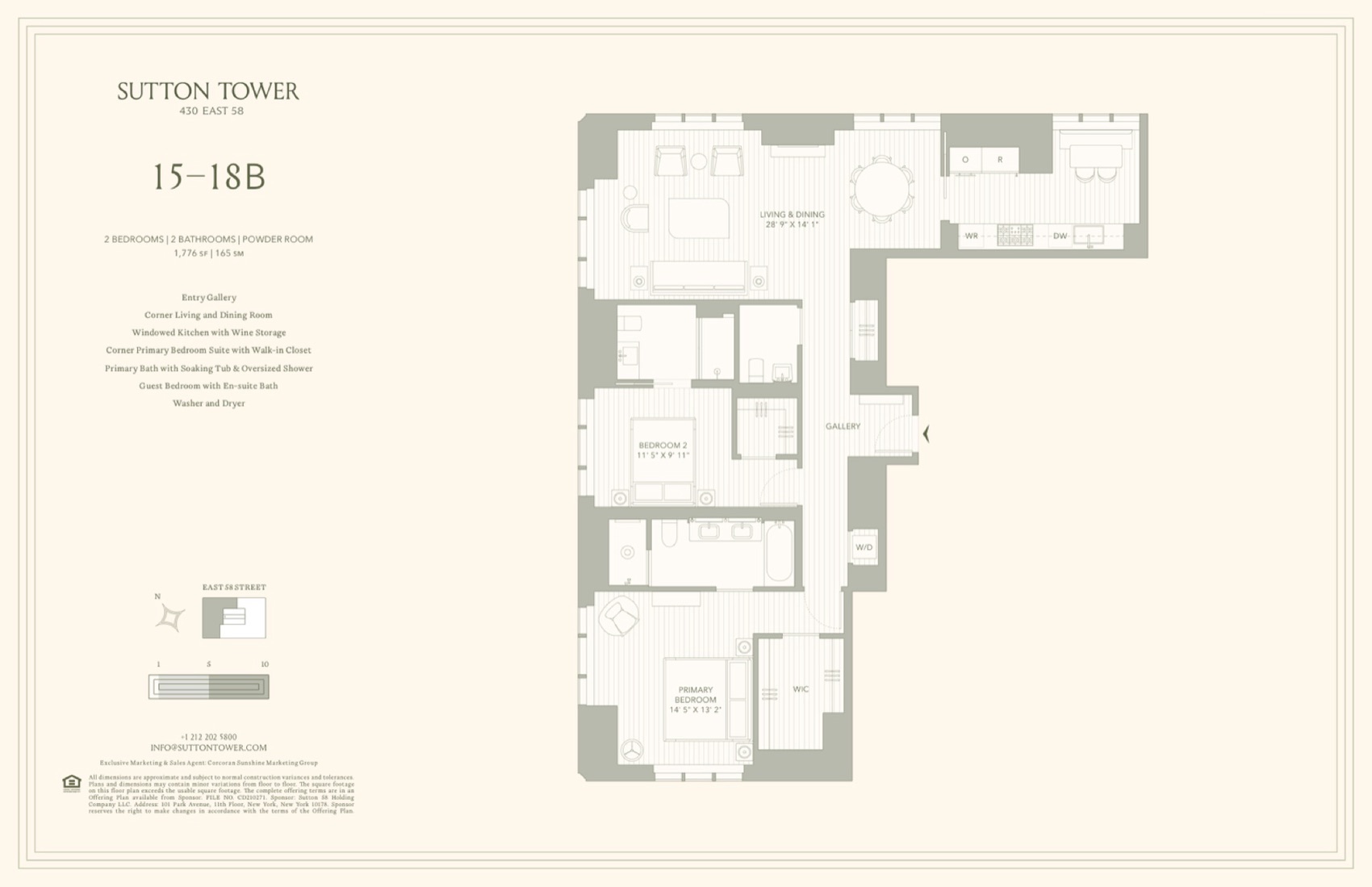 Sutton Tower Residence 15-18B floor plan