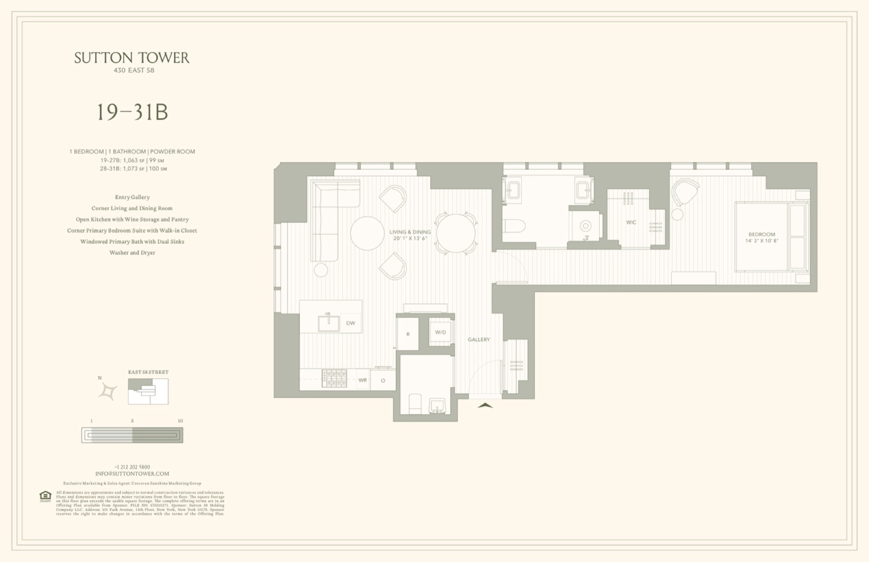 Sutton Tower Residence 19-31B floor plan