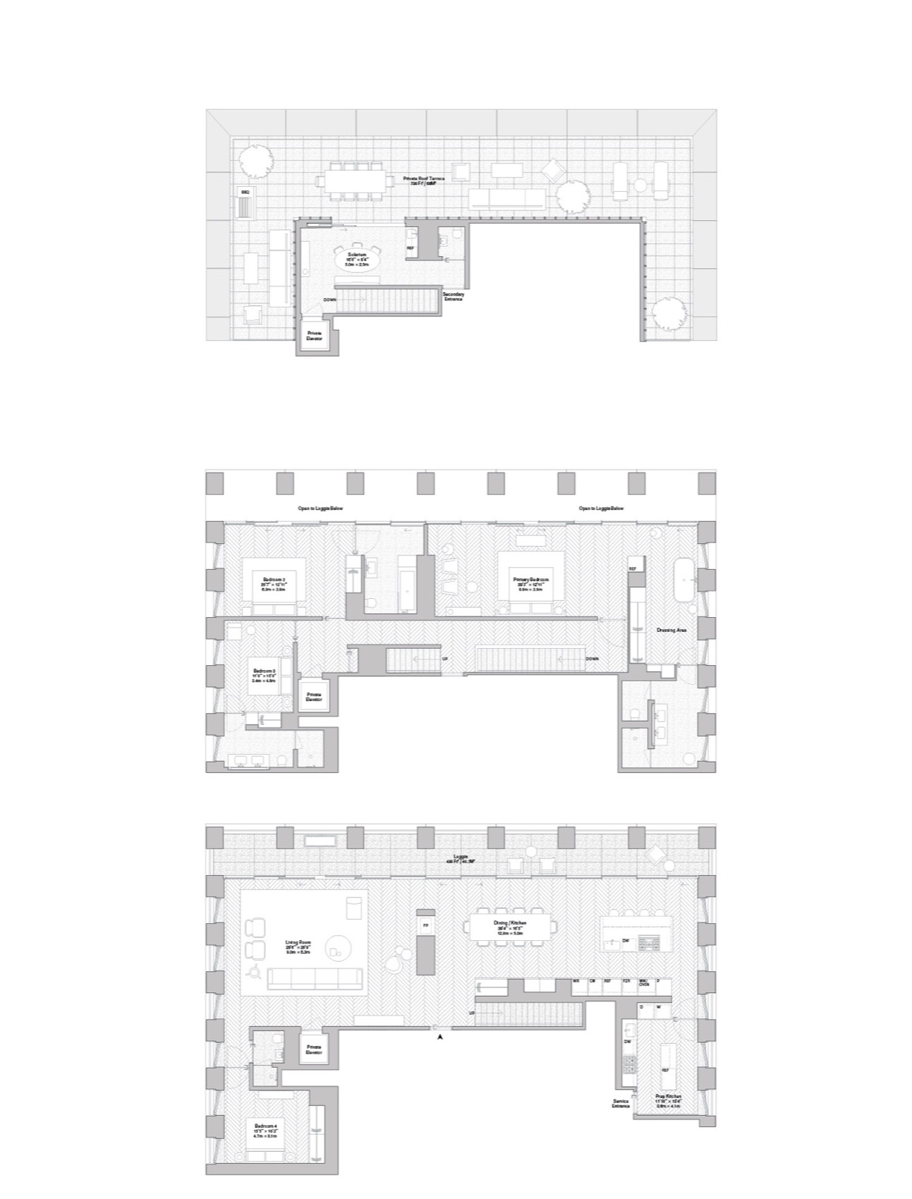 The Bryant Penthouse North floor plan