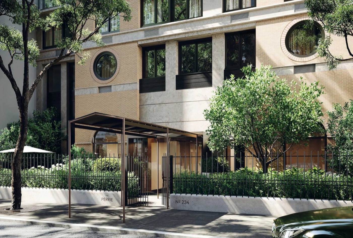The Perrie — Building exterior rendering