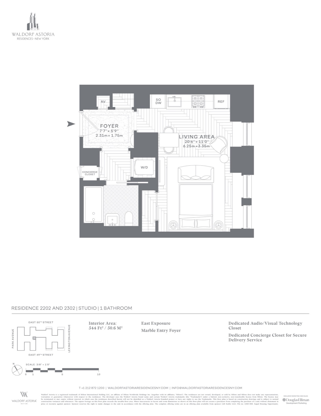 Waldorf Astoria Residences New York Floor plan — Residence 2202 floor plan