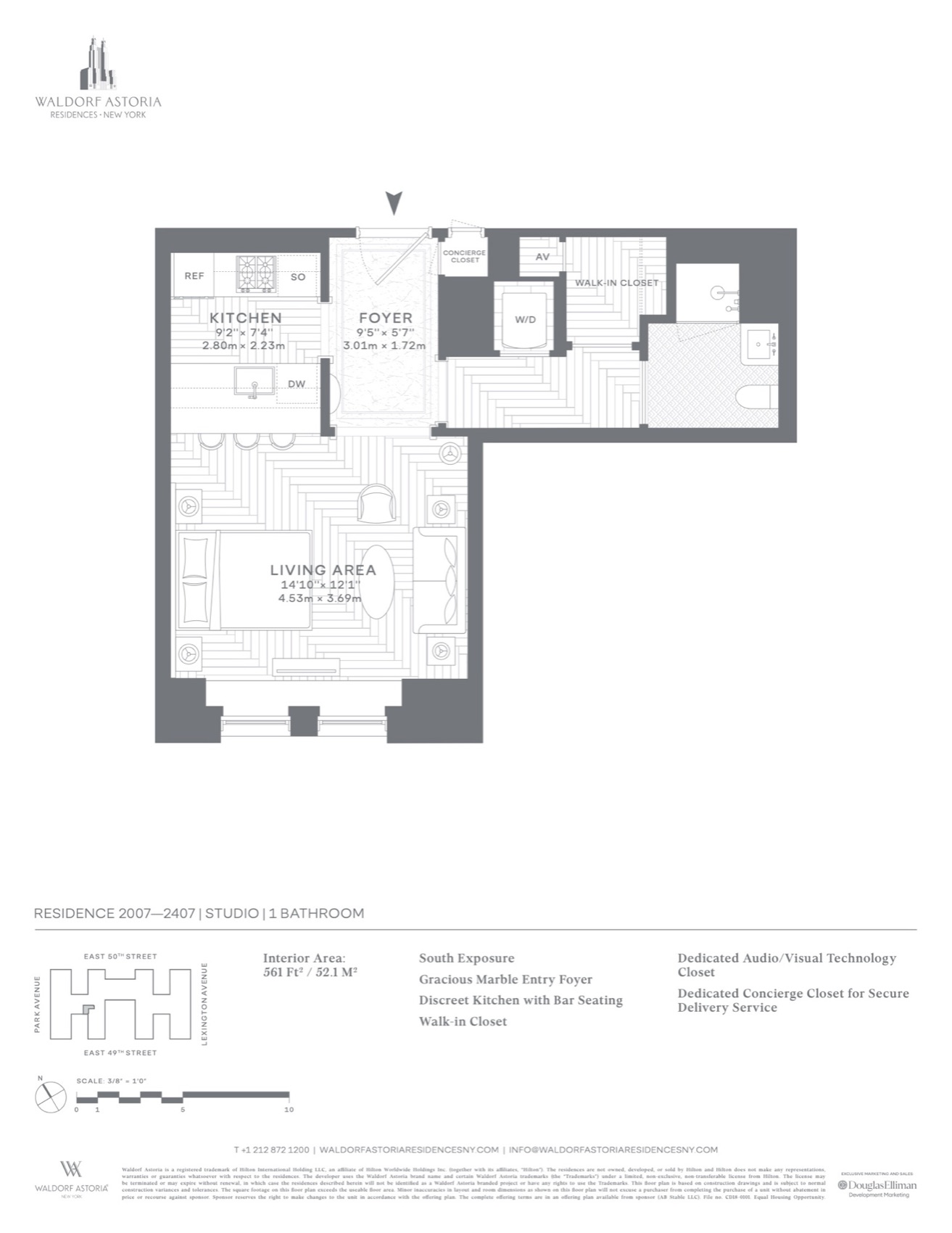 Waldorf Astoria Residences New York Floor plan — Residences 2007 / 2407 floor plan