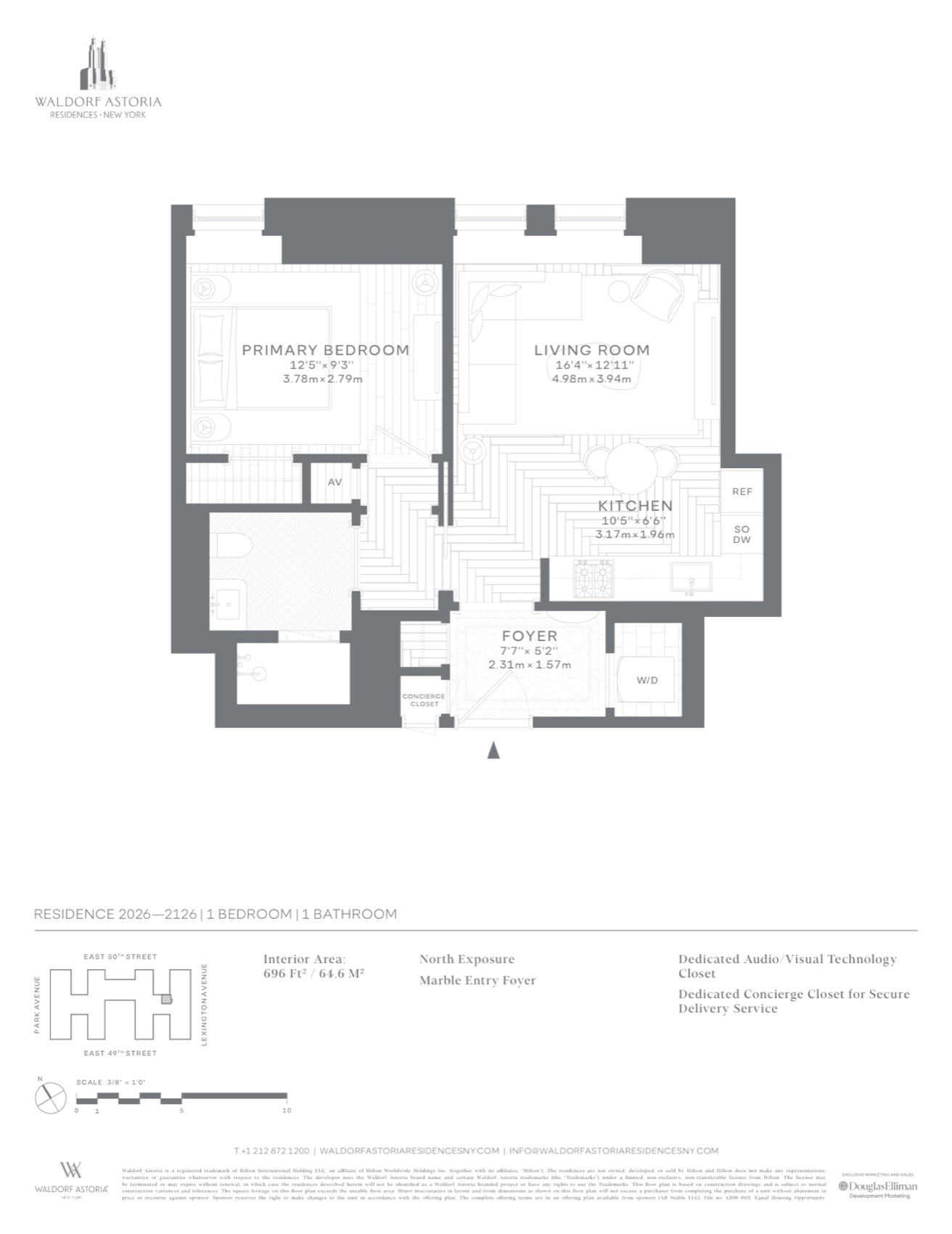 Waldorf Astoria Residences New York Residence 2026-2126 floor plan